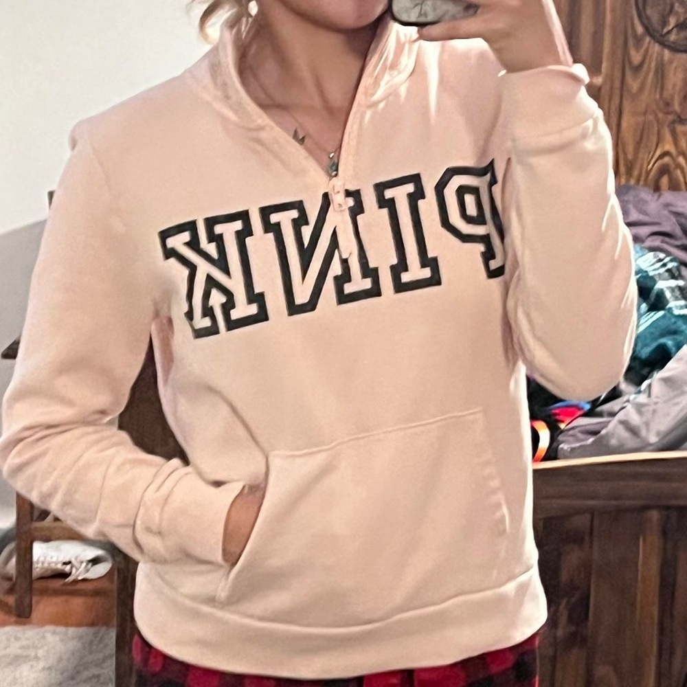PINK zip up pullover